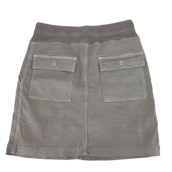 James Perse Skirt Size 1 US Size S Khaki Tan Drawstring Mini Pockets Gorpcore - Picture 2 of 8